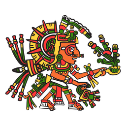 Gott aztekische Farbe Tonatiuh PNG-Design