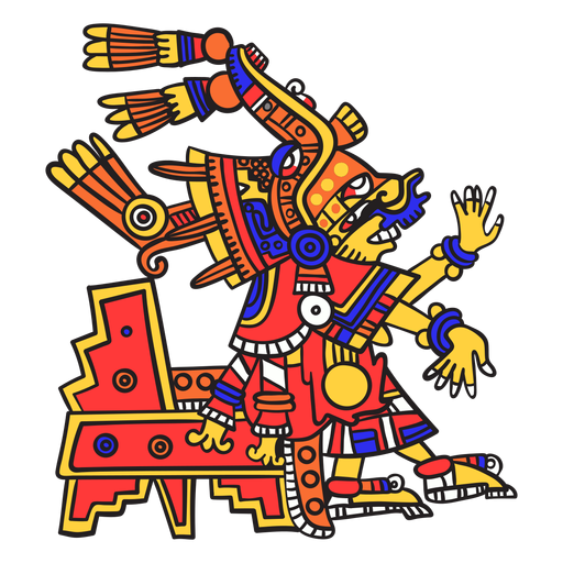 Gott aztekische Farbe Xochiquetzal PNG-Design