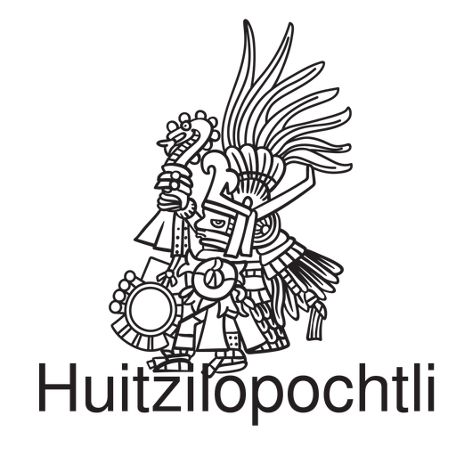 Dios azteca huitzilopochtli Diseño PNG
