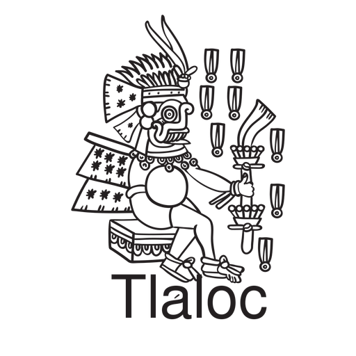 Gott aztekischer Tlaloc PNG-Design