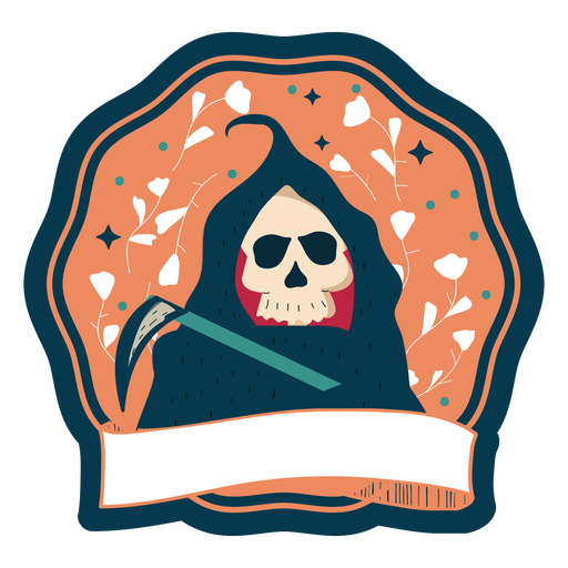 Halloween badge death PNG Design