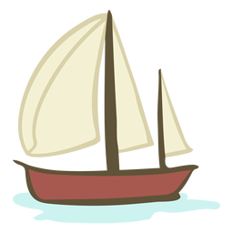 Barco desenhado à mão Desenho PNG