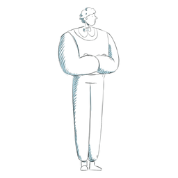 Personaje de hombre británico dibujado a mano Diseño PNG