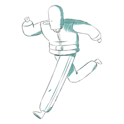 Mão desenhada guarda real britânica corre Desenho PNG