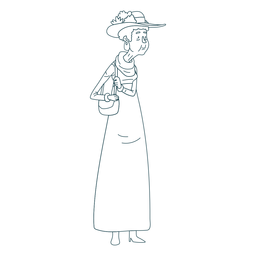 Vovó desenhada à mão Desenho PNG
