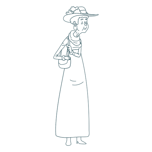 Hand drawn grandma PNG Design