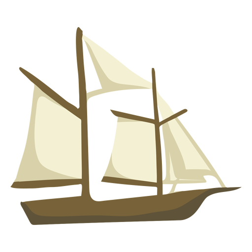 Hand gezeichnetes Segelboot PNG-Design