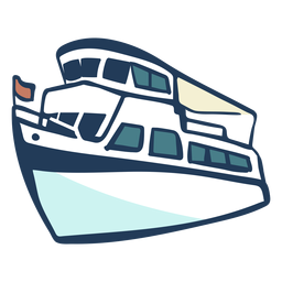 Navio desenhado à mão Desenho PNG