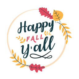 Happy Fall Lettering PNG & SVG Design For T-Shirts