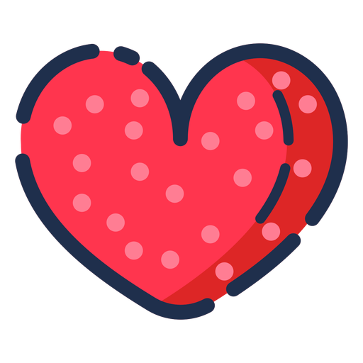 Ícone de coração plano Desenho PNG