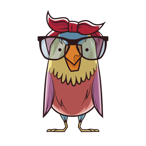 Nerd owl PNG Design