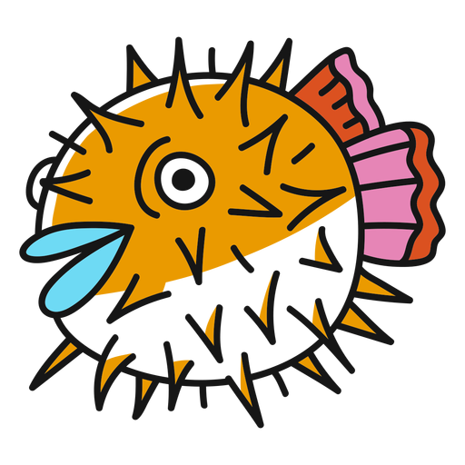 Trazo de pescado de la vieja escuela Diseño PNG