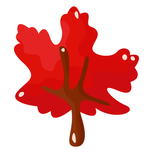 Red autumn tree PNG Design