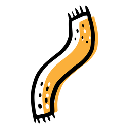 Schal gelbe Ikone PNG-Design