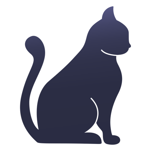 Gato de silhueta gato Desenho PNG