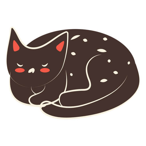 Sleeping cat illustration PNG Design