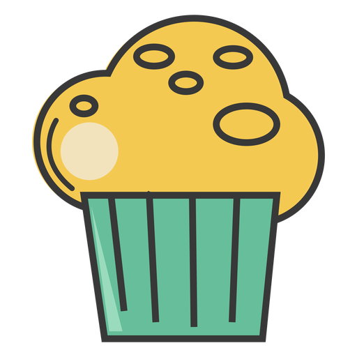 Cupcake de padaria Stroke Desenho PNG