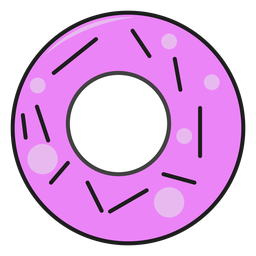Donut de padaria Stroke Desenho PNG