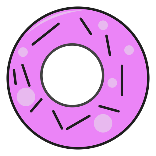 Stroke bakery donut PNG Design