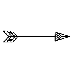 Stroke boho arrow black PNG Design