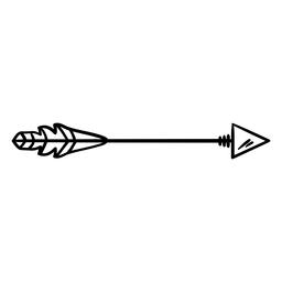 Curso boho seta seta preta Desenho PNG