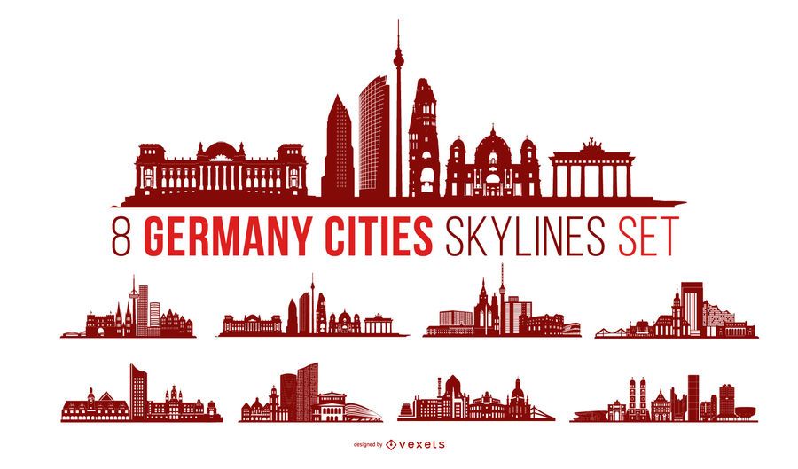 Paquete de horizonte de la ciudad de Alemania Paquete de horizonte de la ciudad de Alemania