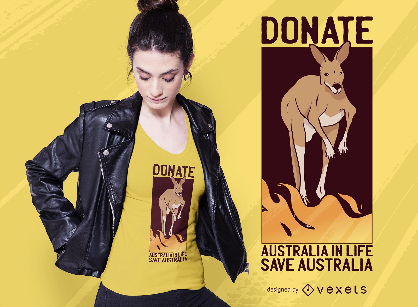 Dise?o de camiseta Save Australia Donate