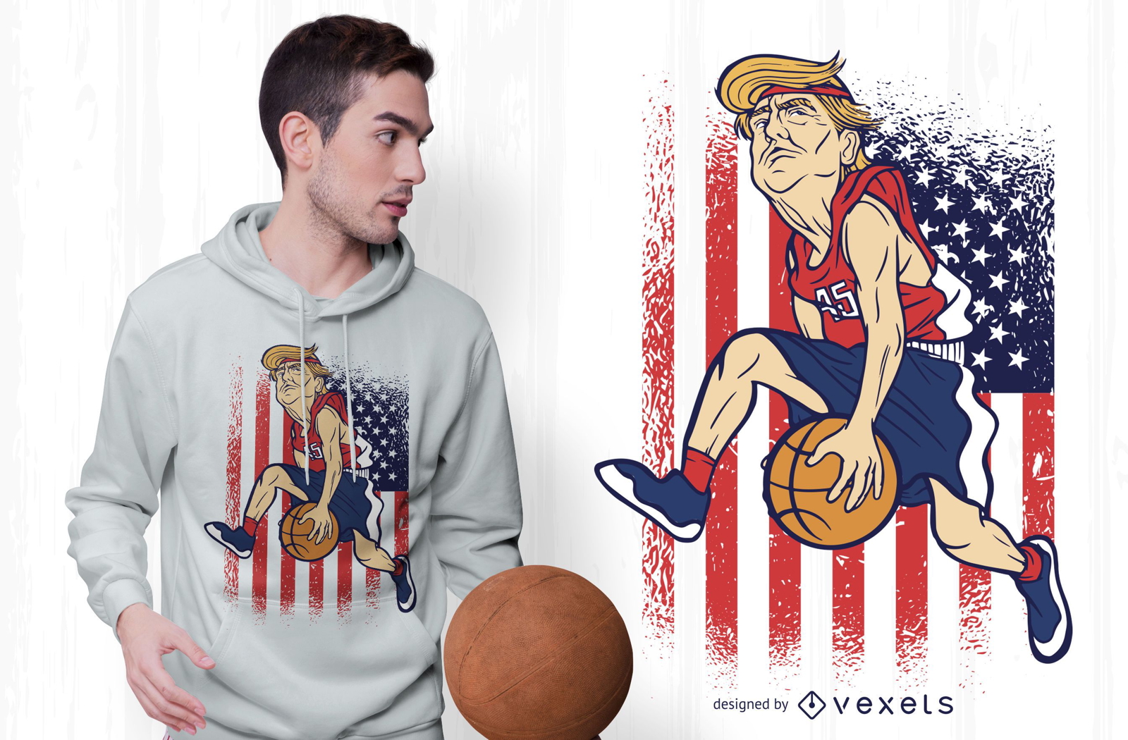 Design de camisetas Trump Basketball