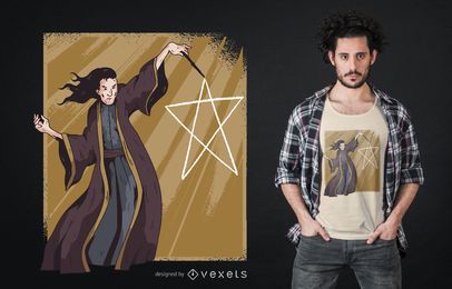 Diseño de camiseta Wizard Pentagram
