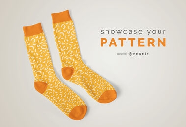 Socks pattern mockup