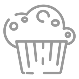 Stroke Cupcake Icon Transparent Png Svg Vector