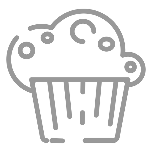 Stroke cupcake icon