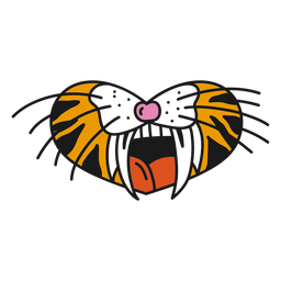 Tatuagem oldschool tigre Desenho PNG