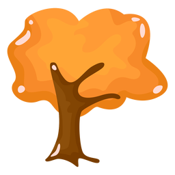 Árbol otoño plano Diseño PNG