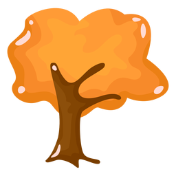 Tree autumn flat PNG Design