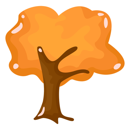 Árvore de outono plana Desenho PNG