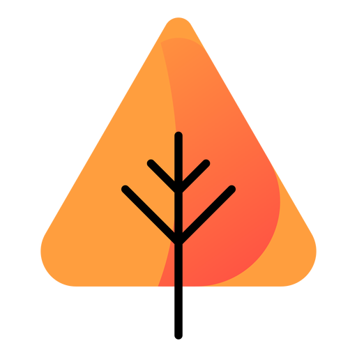 Icono de otoño de árbol Diseño PNG