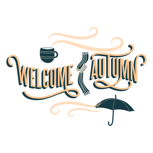 Welcome Autumn Lettering Transparent Png Svg Vector File