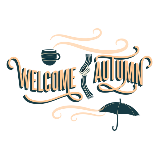 Welcome autumn lettering