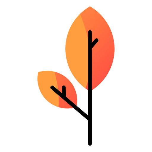 Icono de otoño de palo de madera Diseño PNG