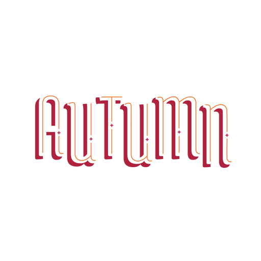 Word autumn lettering