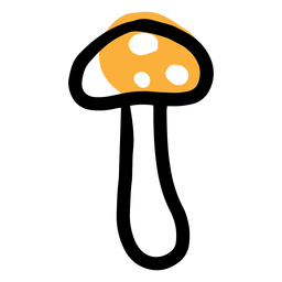 Yellow icon mushroom PNG Design