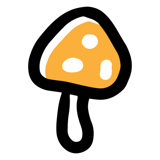 Icono de hongo amarillo Diseño PNG