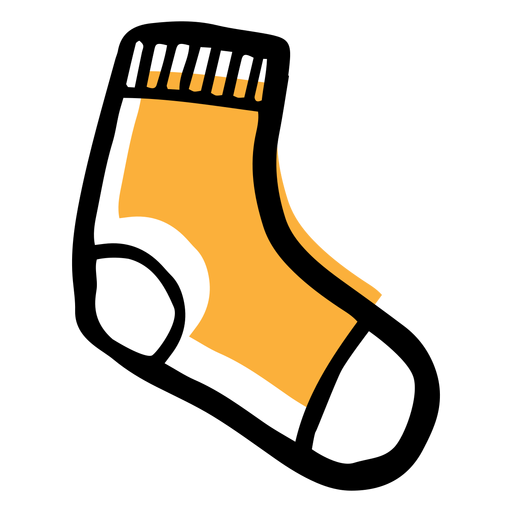 Yellow sock icon PNG Design