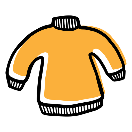 Gelbes Pullover-Symbol PNG-Design