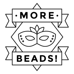 Strich mehr Perlen Abzeichen PNG-Design