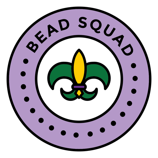 bead squad mardi gras de colores - Descargar PNG/SVG transparente