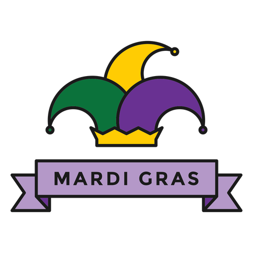 mardi gras hat badge PNG Design