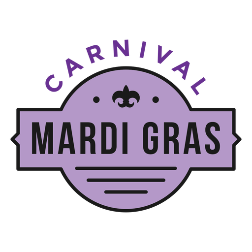 badge carnival mardi gras  PNG Design