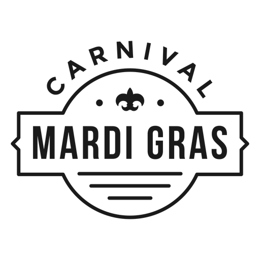 badge carnival mardi gras stroke PNG Design